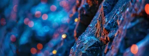 a close-up of a vibrant rock climbing grip, showcasing its textured surface glistening under soft, diffused lighting, highlighting the intricate details and colors.
